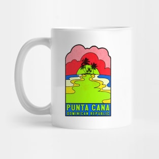 Punta Cana Dominican Republic Groovy Sunset 70's Hippie Hippy Vintage Mug